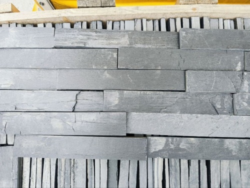 Плитка чёрная из натурального камня фасадная 30 см * 5 см, толщина 7 мм -30 мм купить в Хабаровске