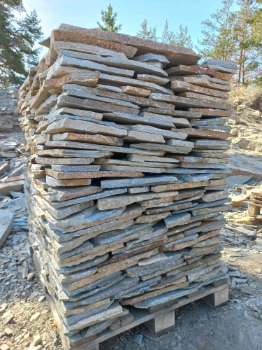 Плитняк златолит серебристый для цоколя, отмостки купить в Хабаровске