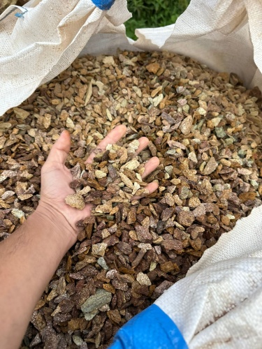 Златолит персиковый декоративная каменная крошка купить в Хабаровске