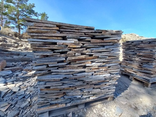 Плитняк златолит серебристый для фасада купить в Хабаровске