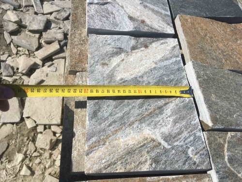 Плитка пилёная златолит Уральский для цоколя, отмостки купить в Хабаровске